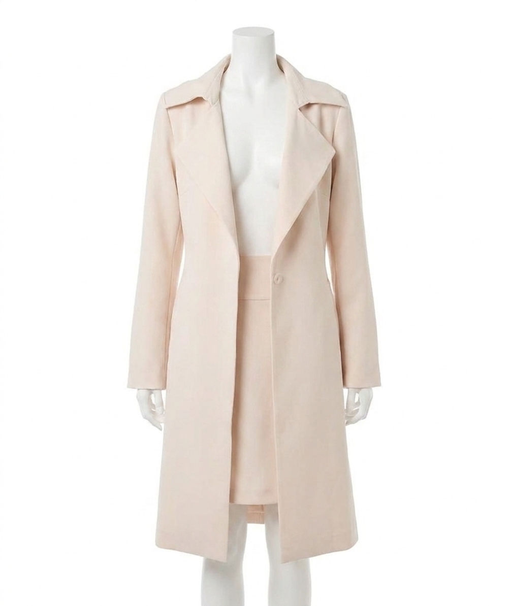 NEW ESQUALO cira city twill coat in sand